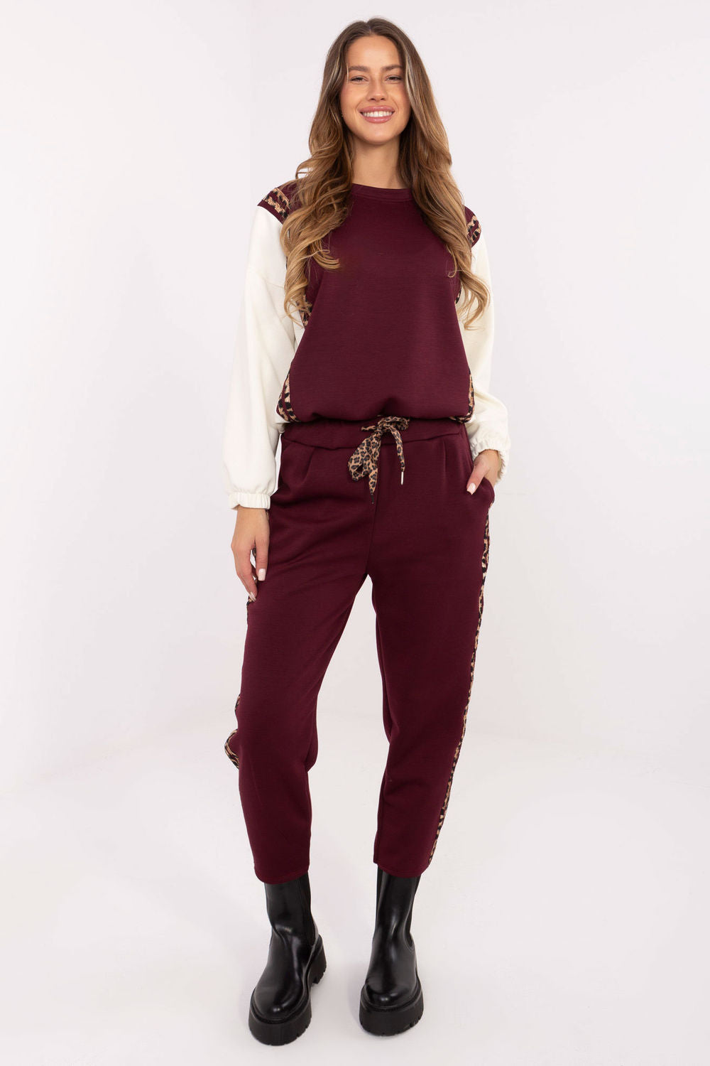 Red soft trousers