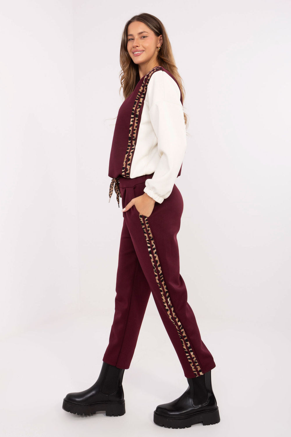 Red soft trousers