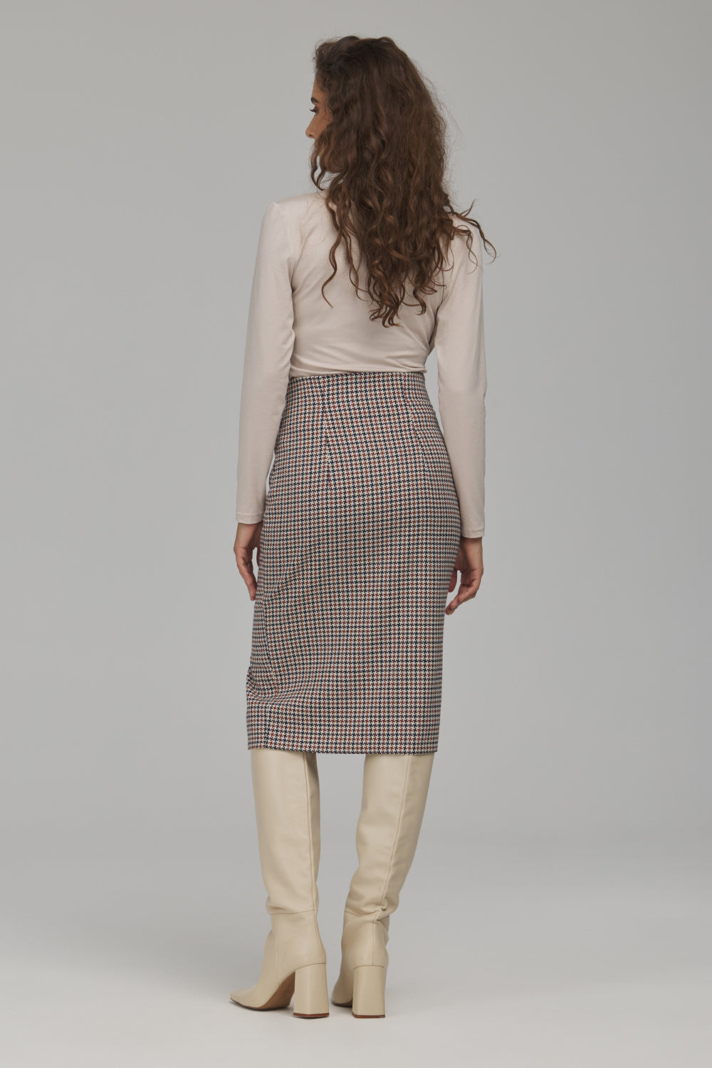 Multicolor fitted skirt