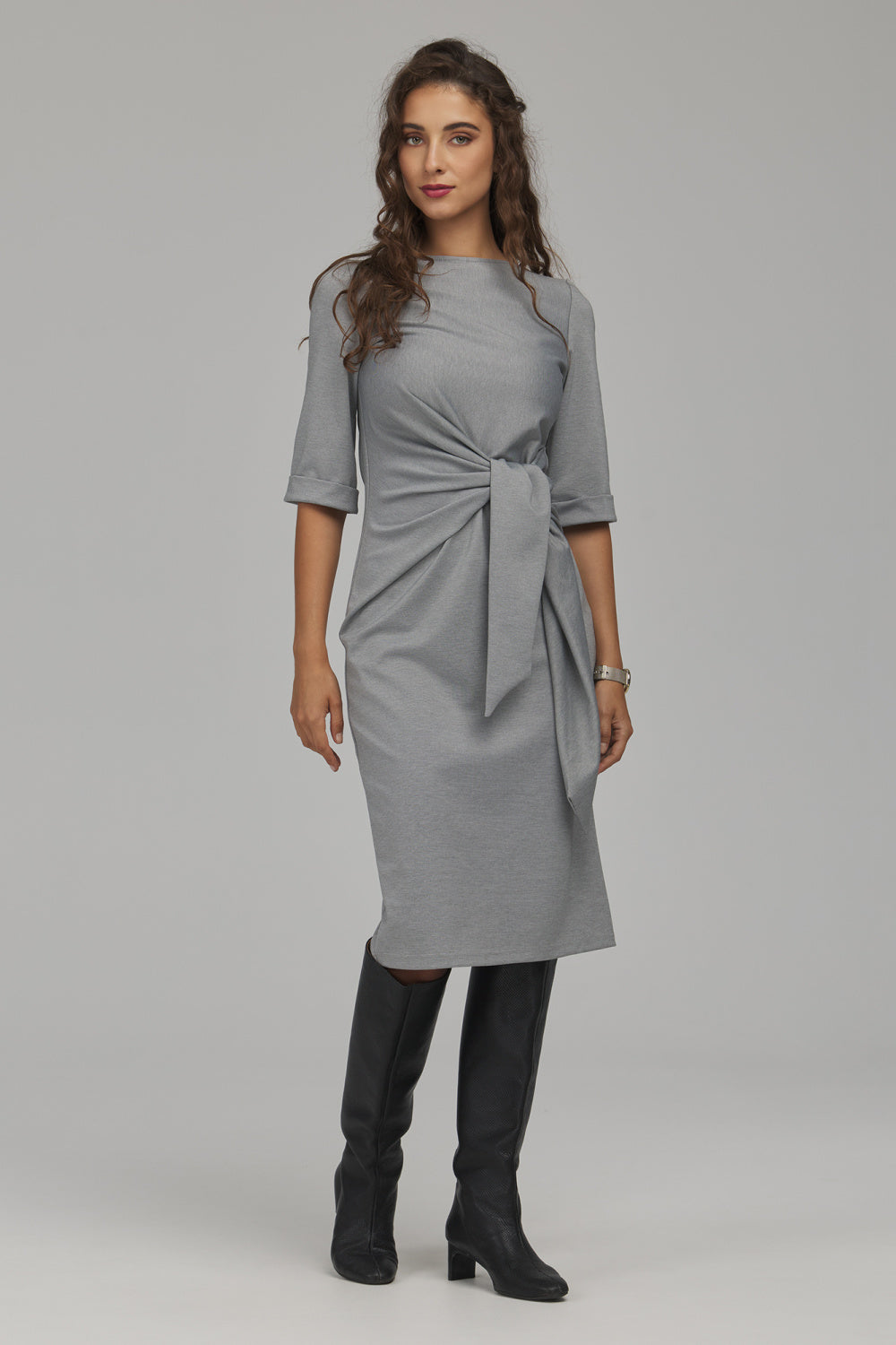 Grey viscose dress