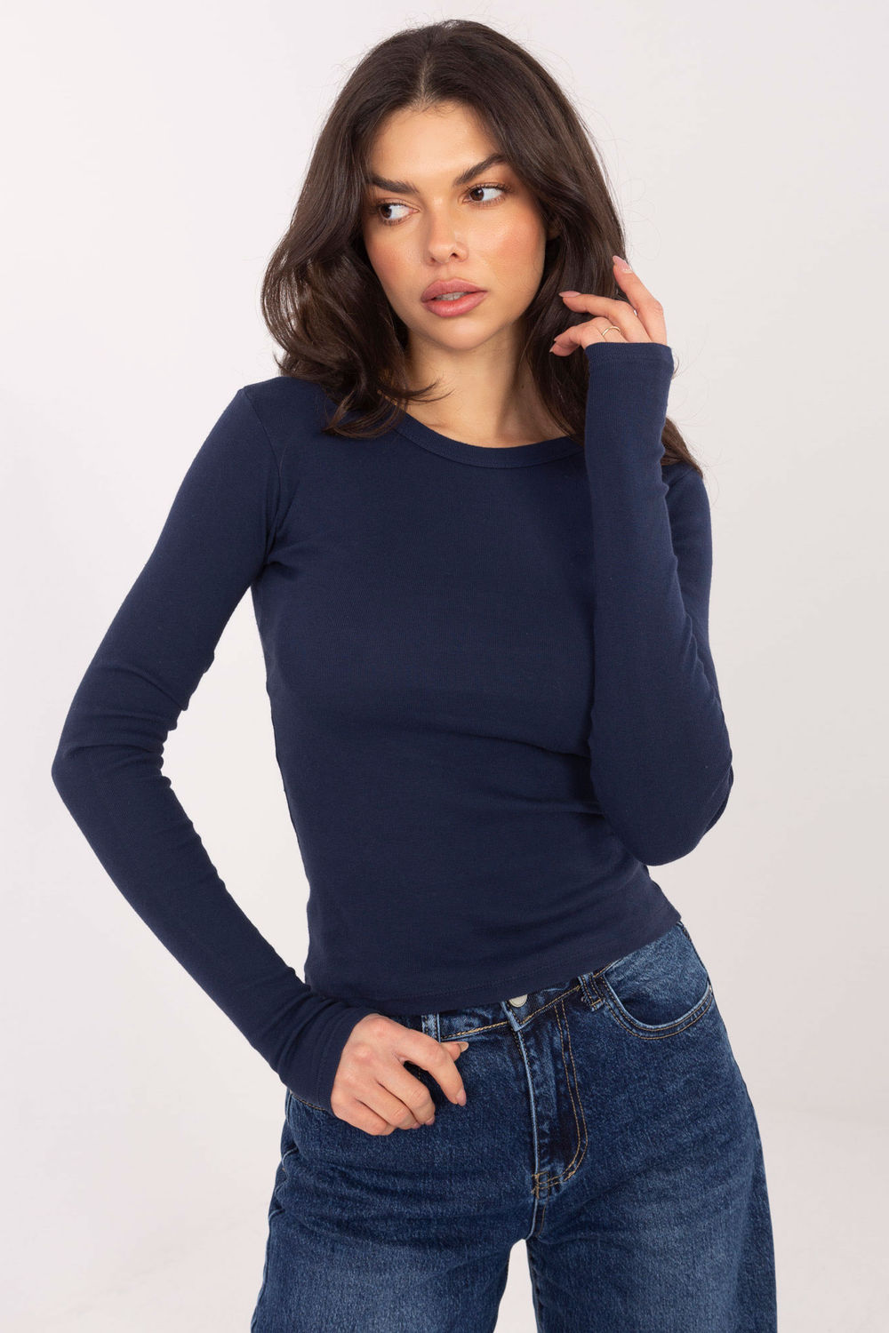 Red fitted blouse