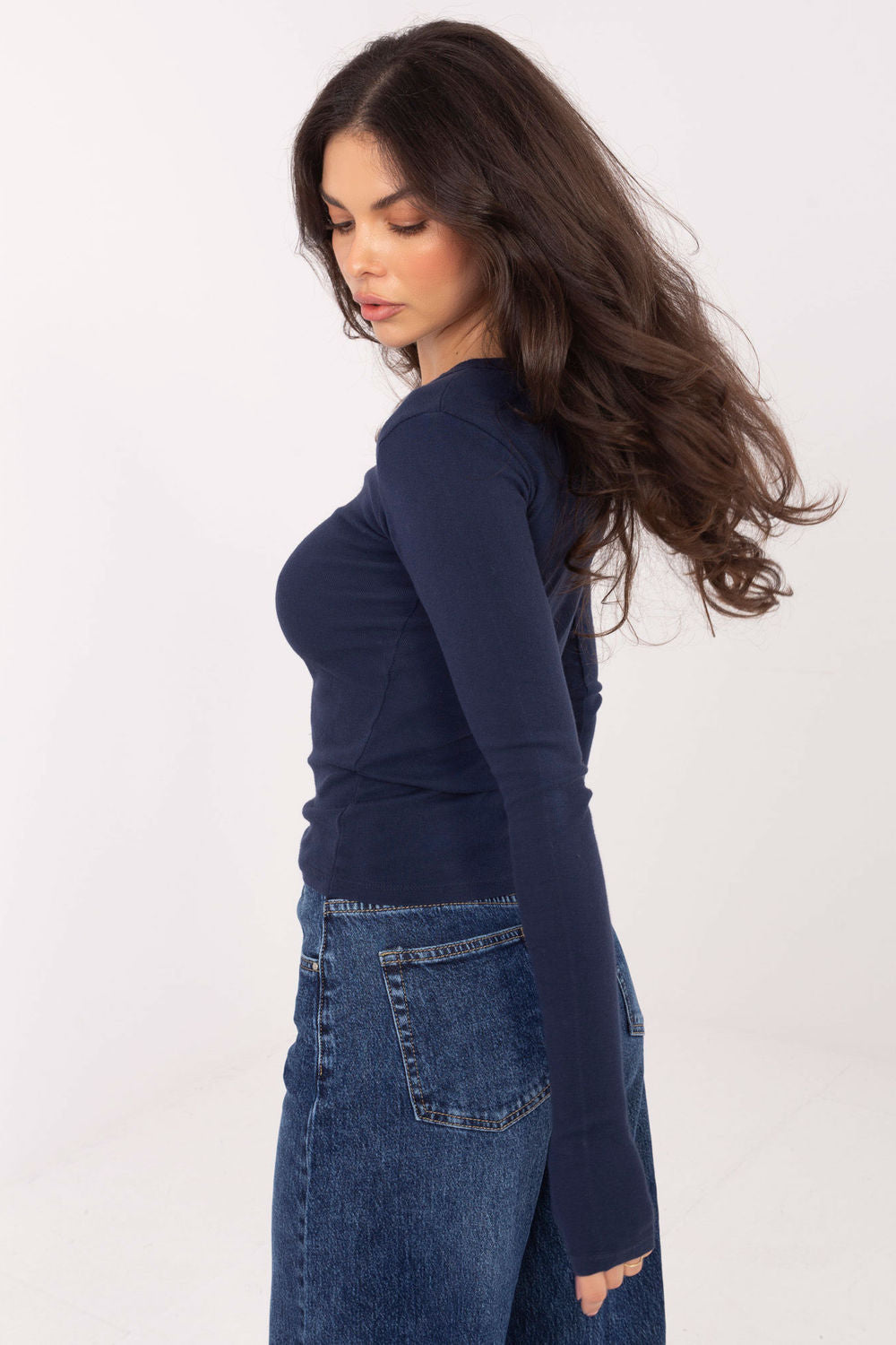 Red fitted blouse