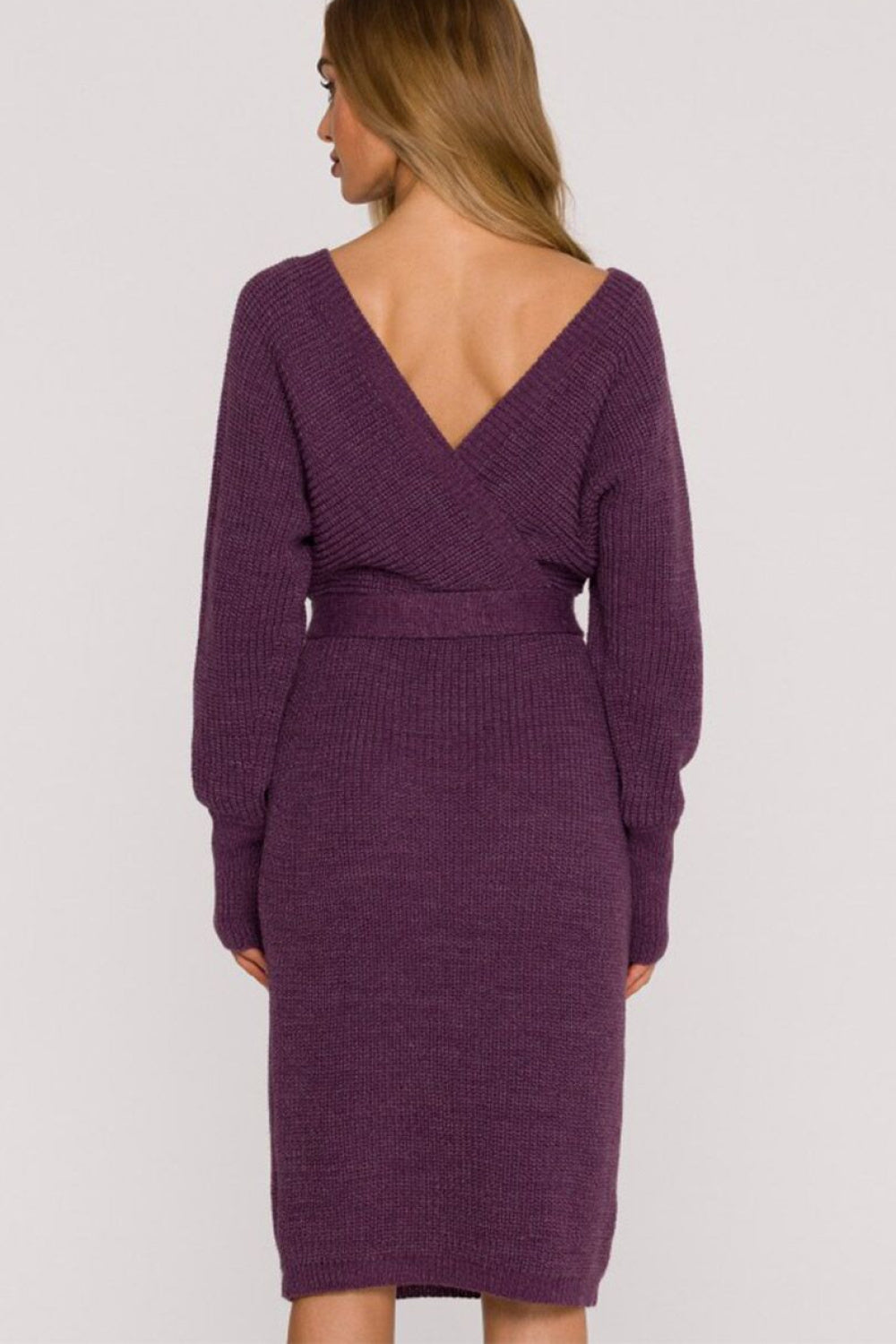 Brown knit dress