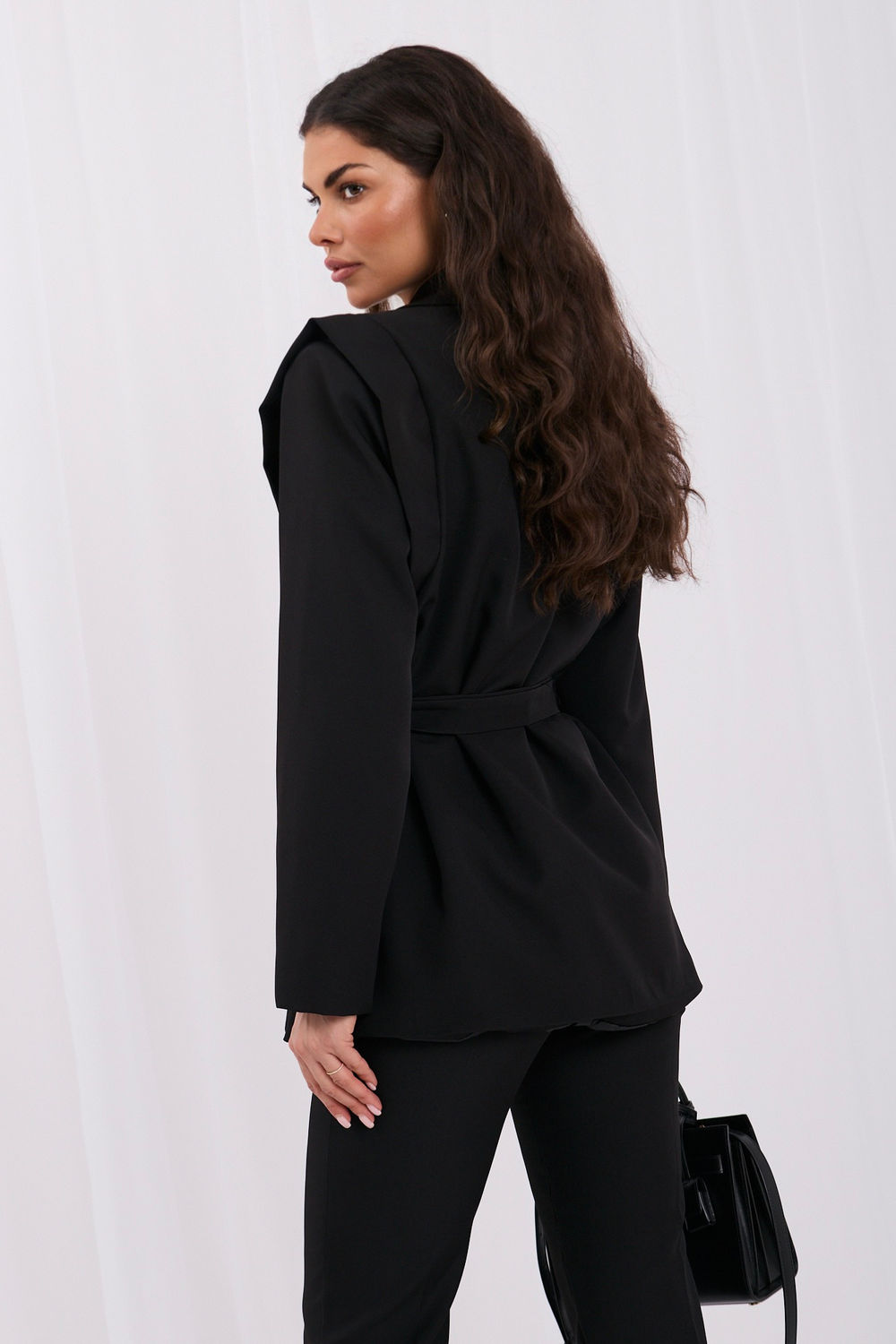 Black cotton blazer