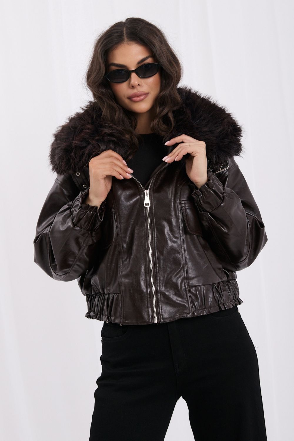 Faux fur coat