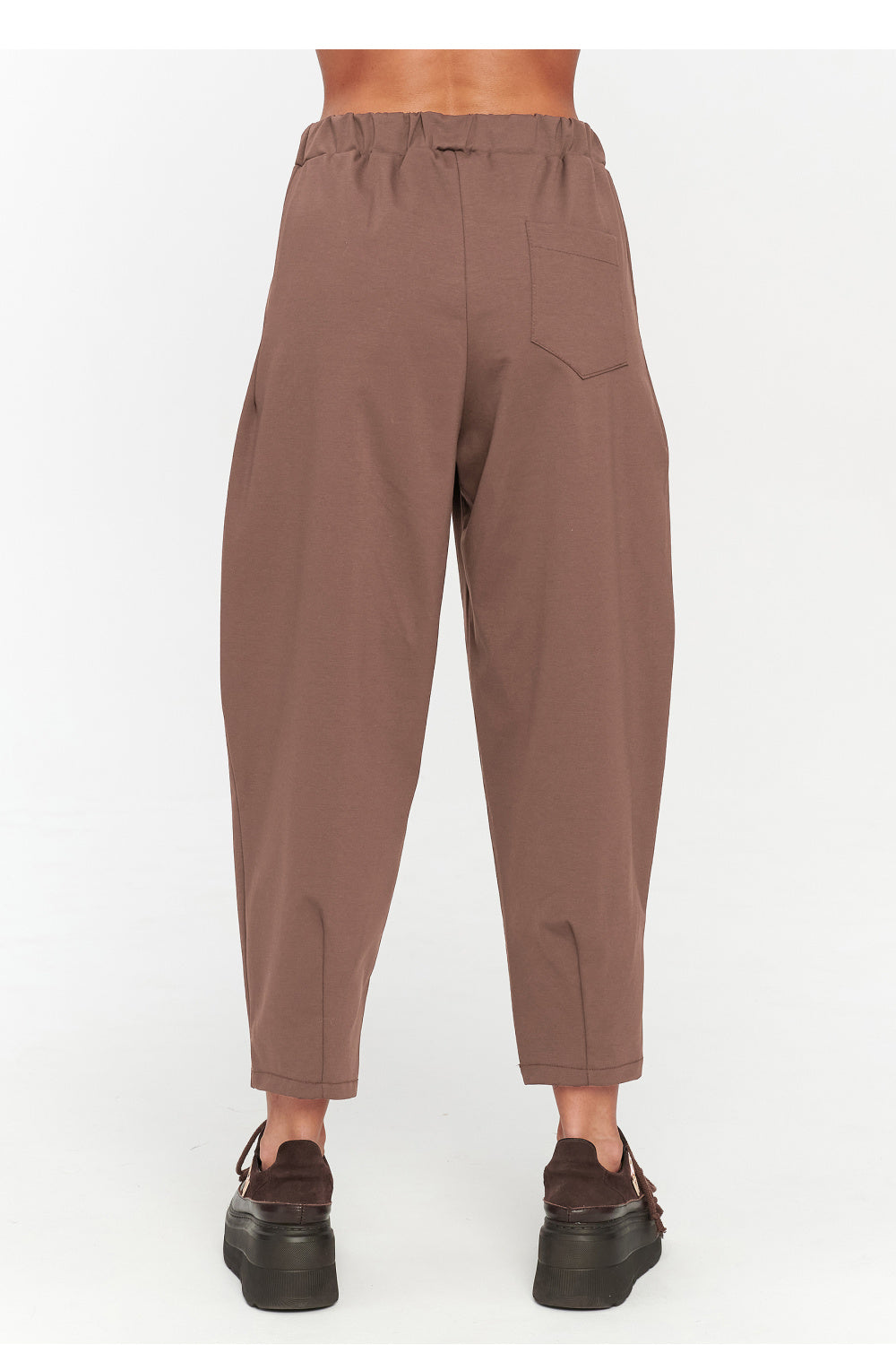Beige loose trousers