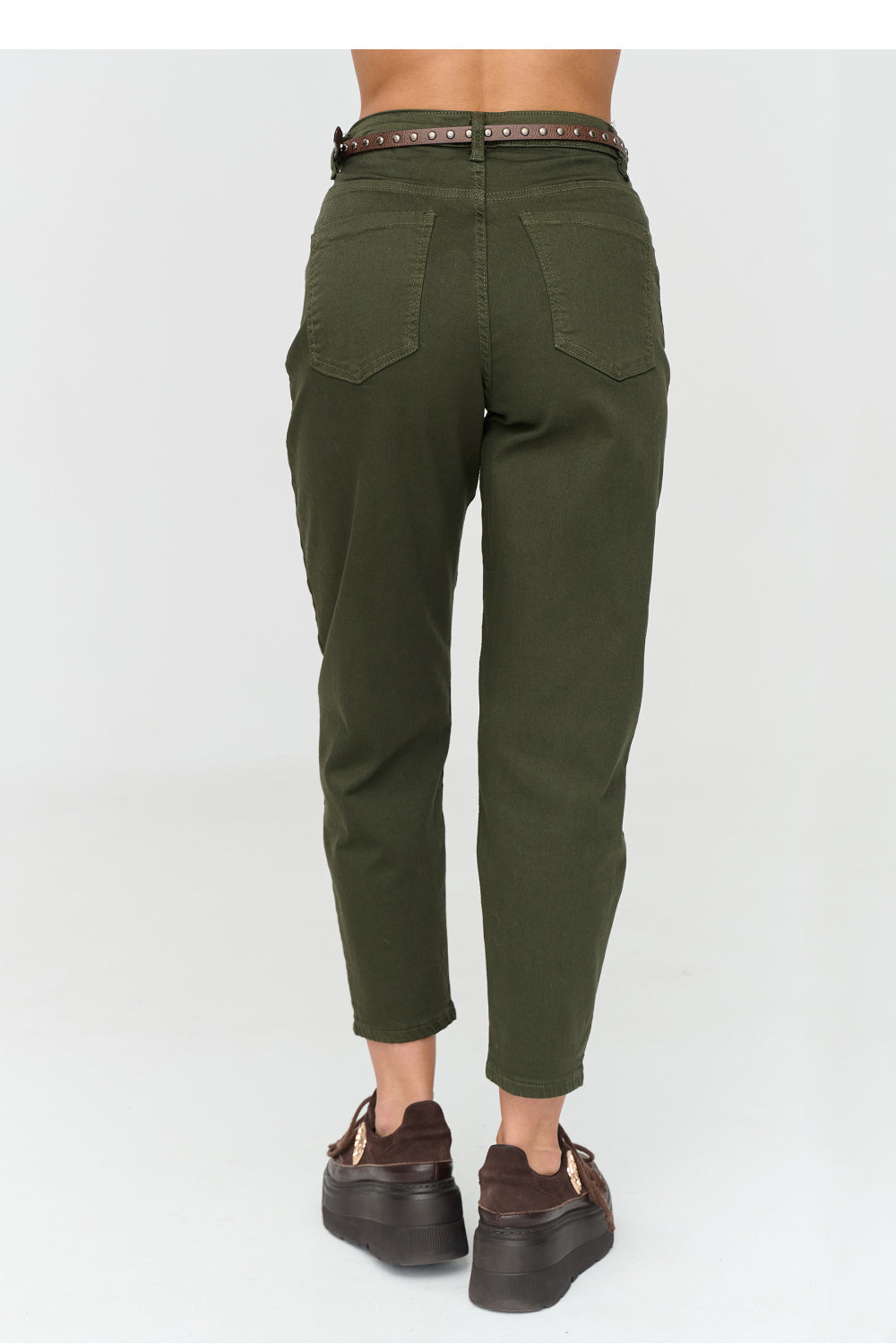 Green cotton trousers