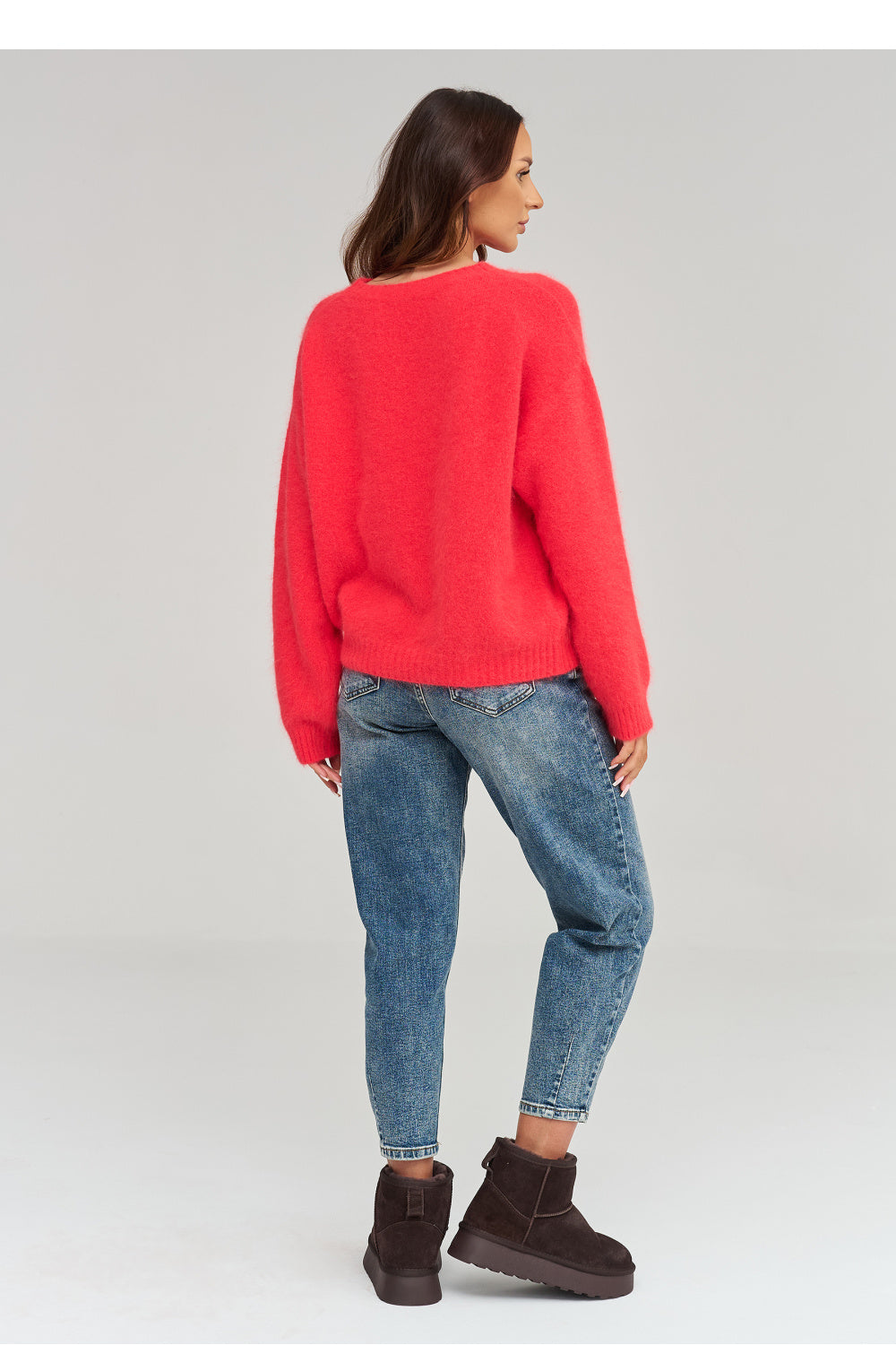 Pink angora jumper