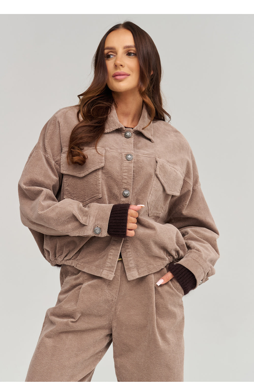 Beige corduroy coat