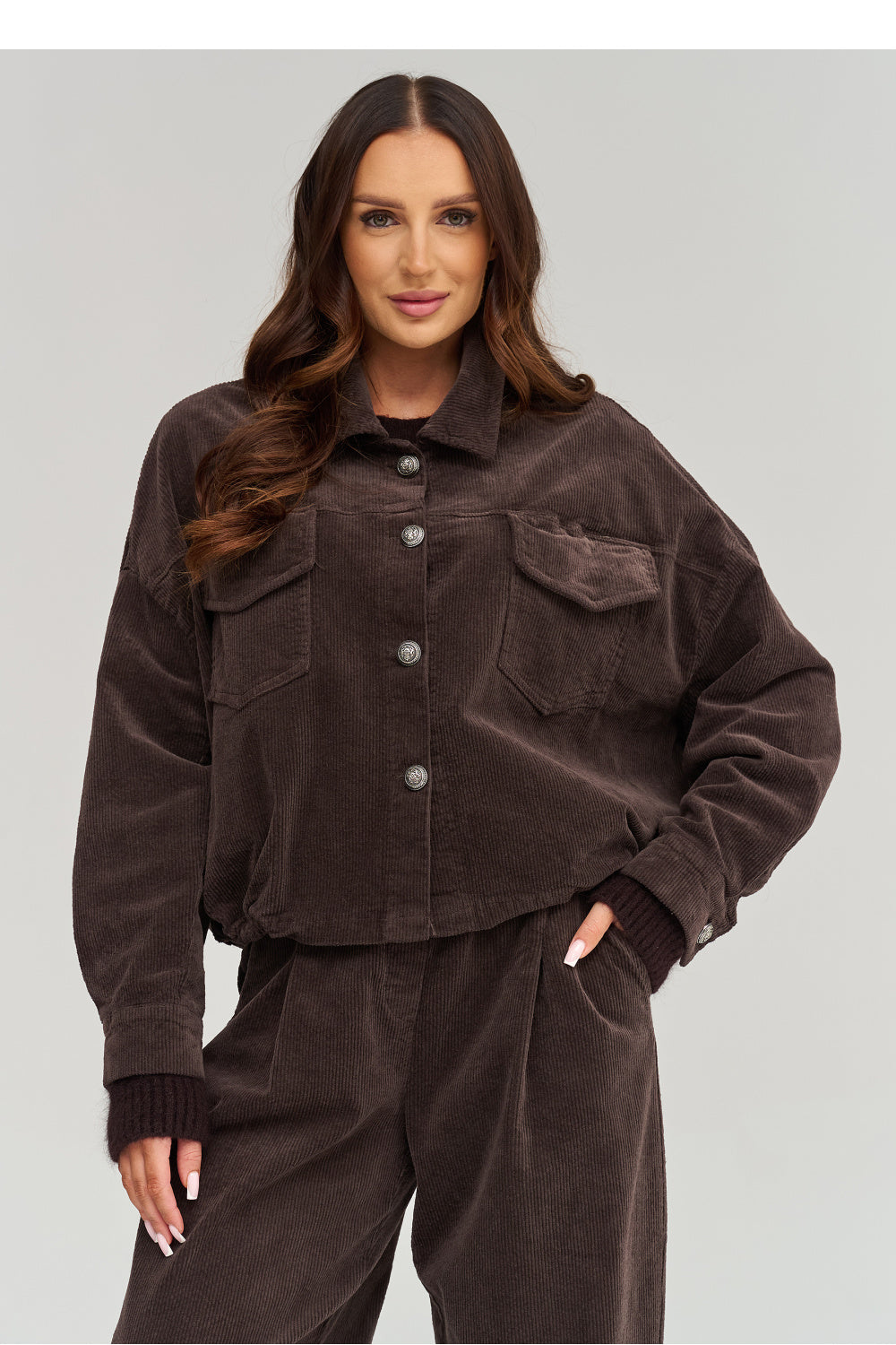 Brown corduroy coat