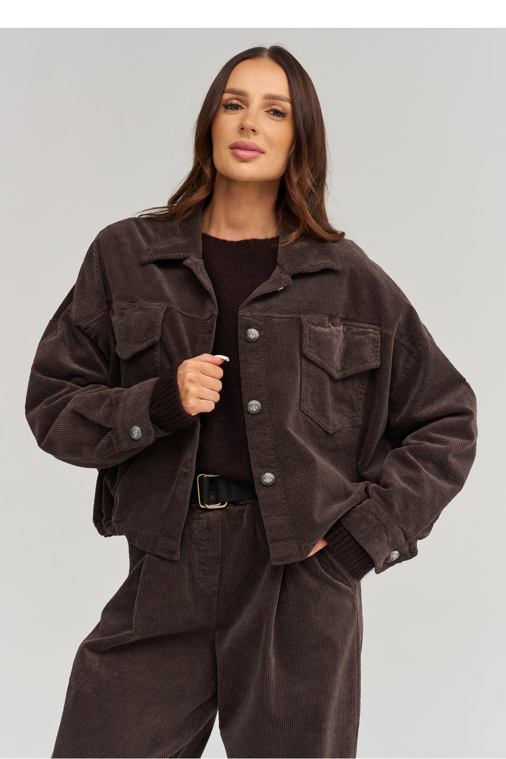 Brown corduroy coat