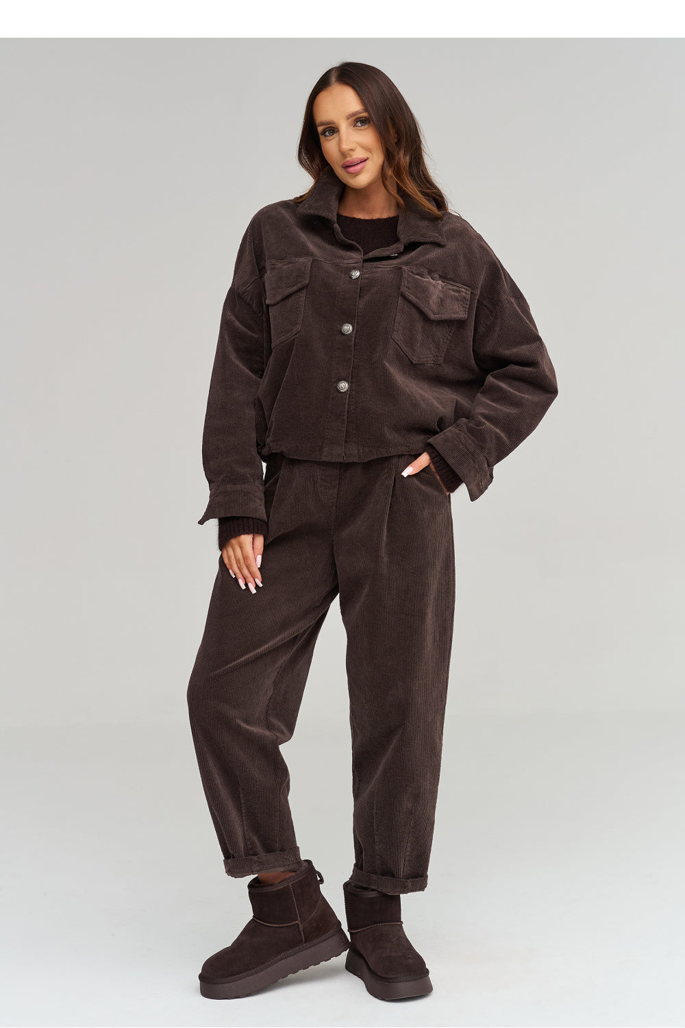 Brown corduroy trousers