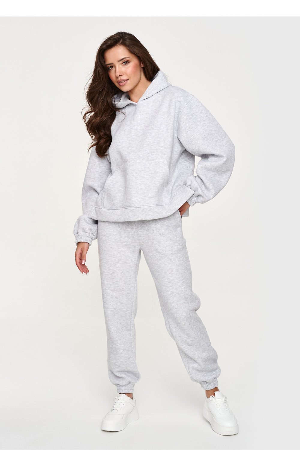 Grey loose cotton trousers