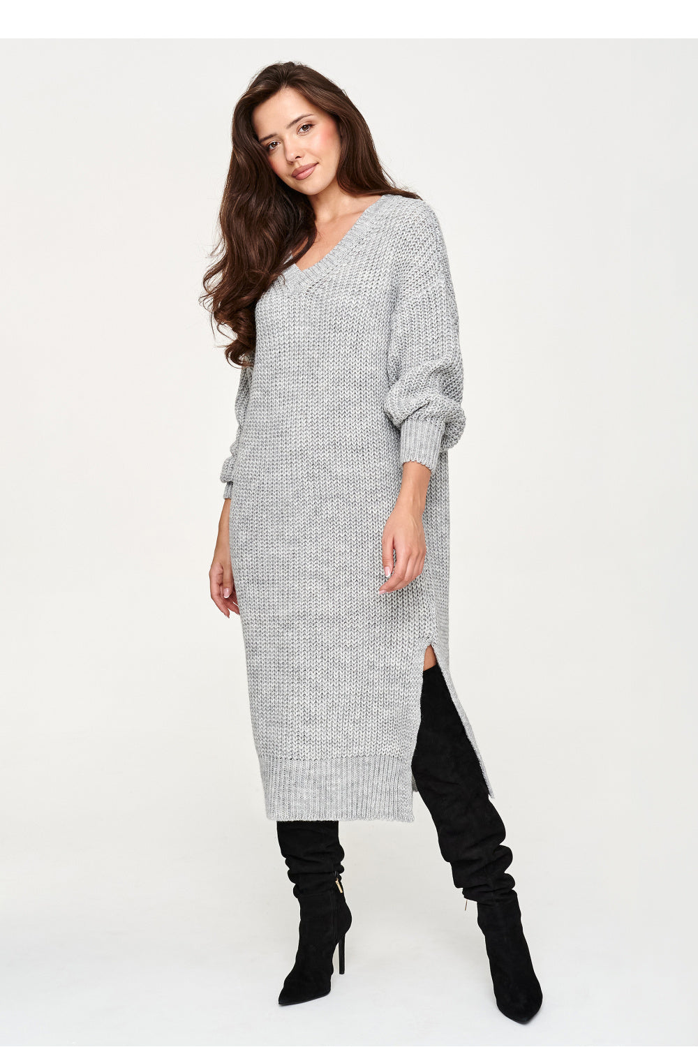 Oversized knitted dress
