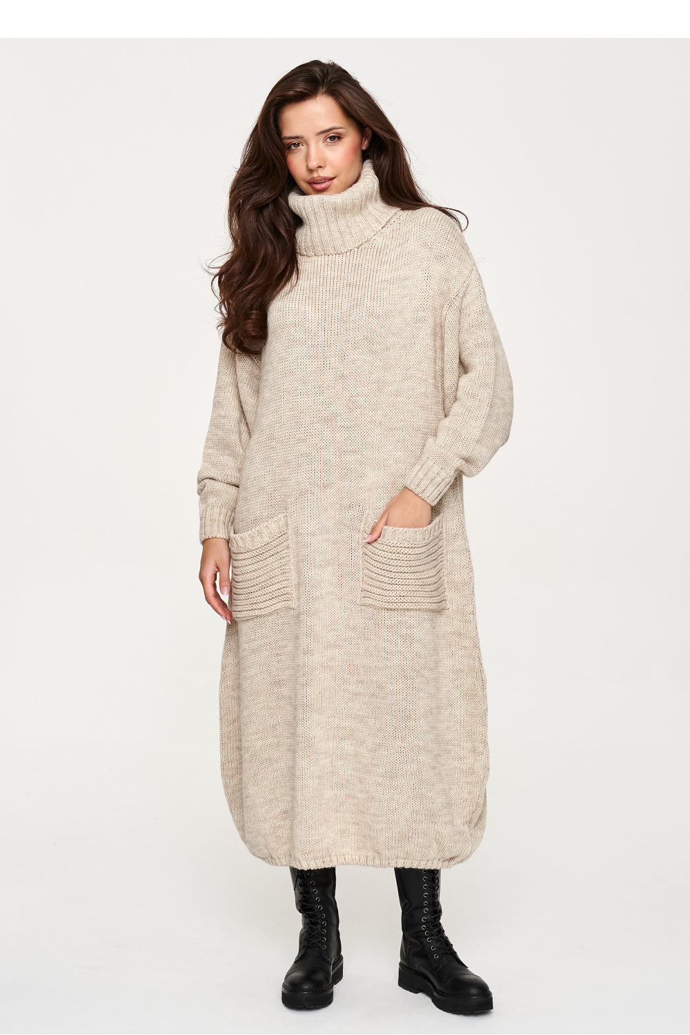 Beige oversized dress