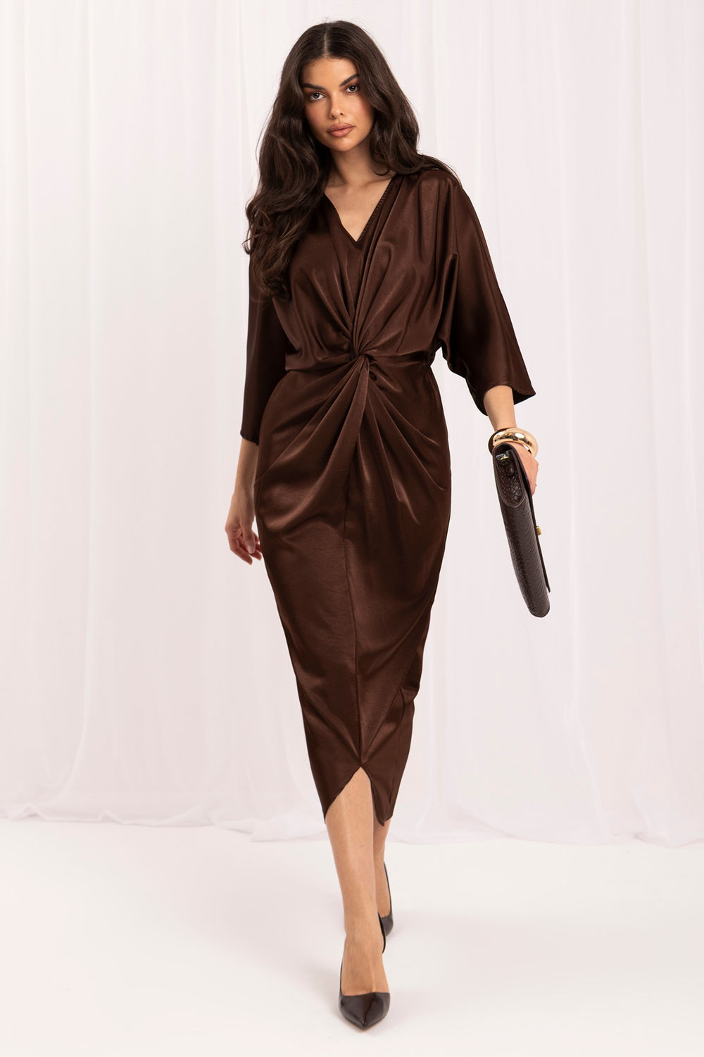 Satin evening dress