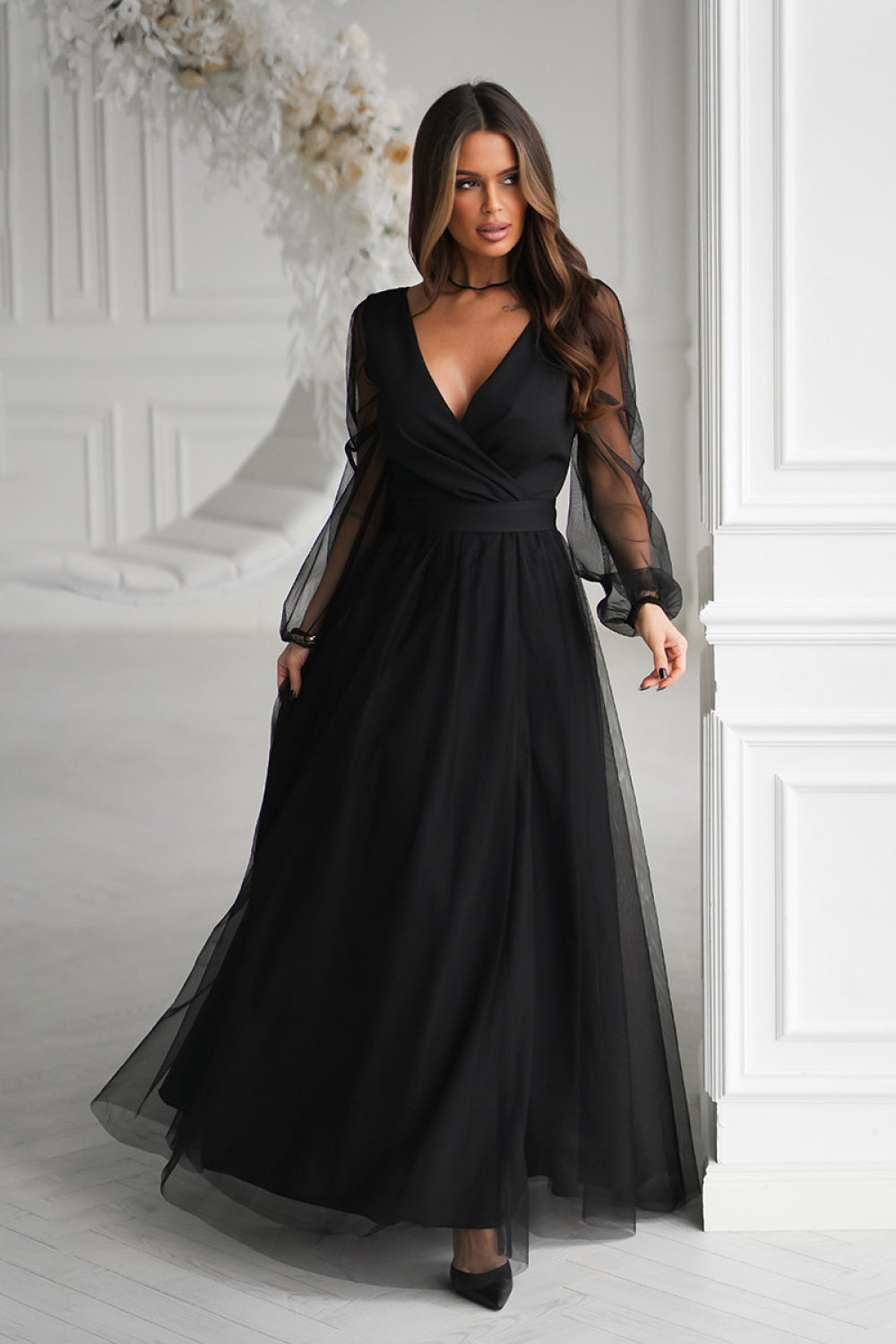 Long dress Bicotone