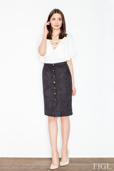 Suede skirt