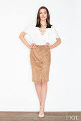 Suede skirt