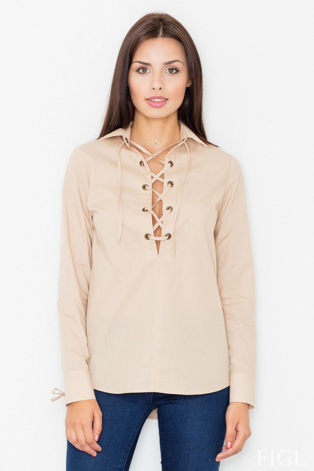 Long-sleeved blouse