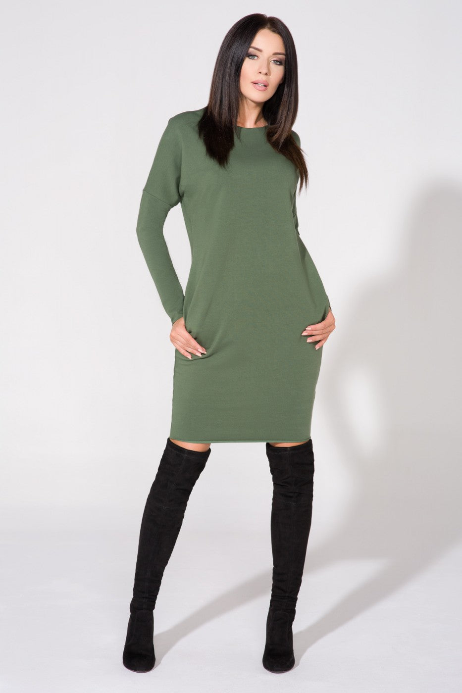 Raw-edge dress
