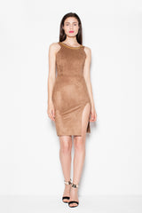 Suede evening dress