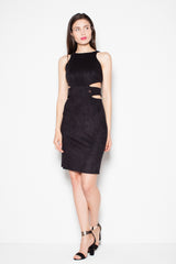 Suede evening dress