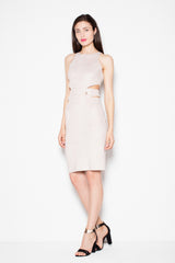 Suede evening dress