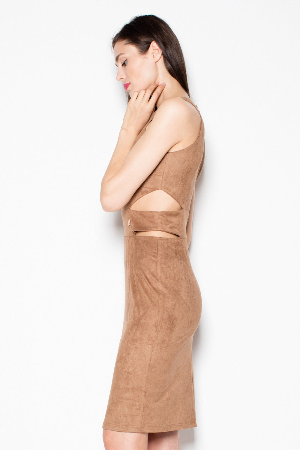 Suede evening dress