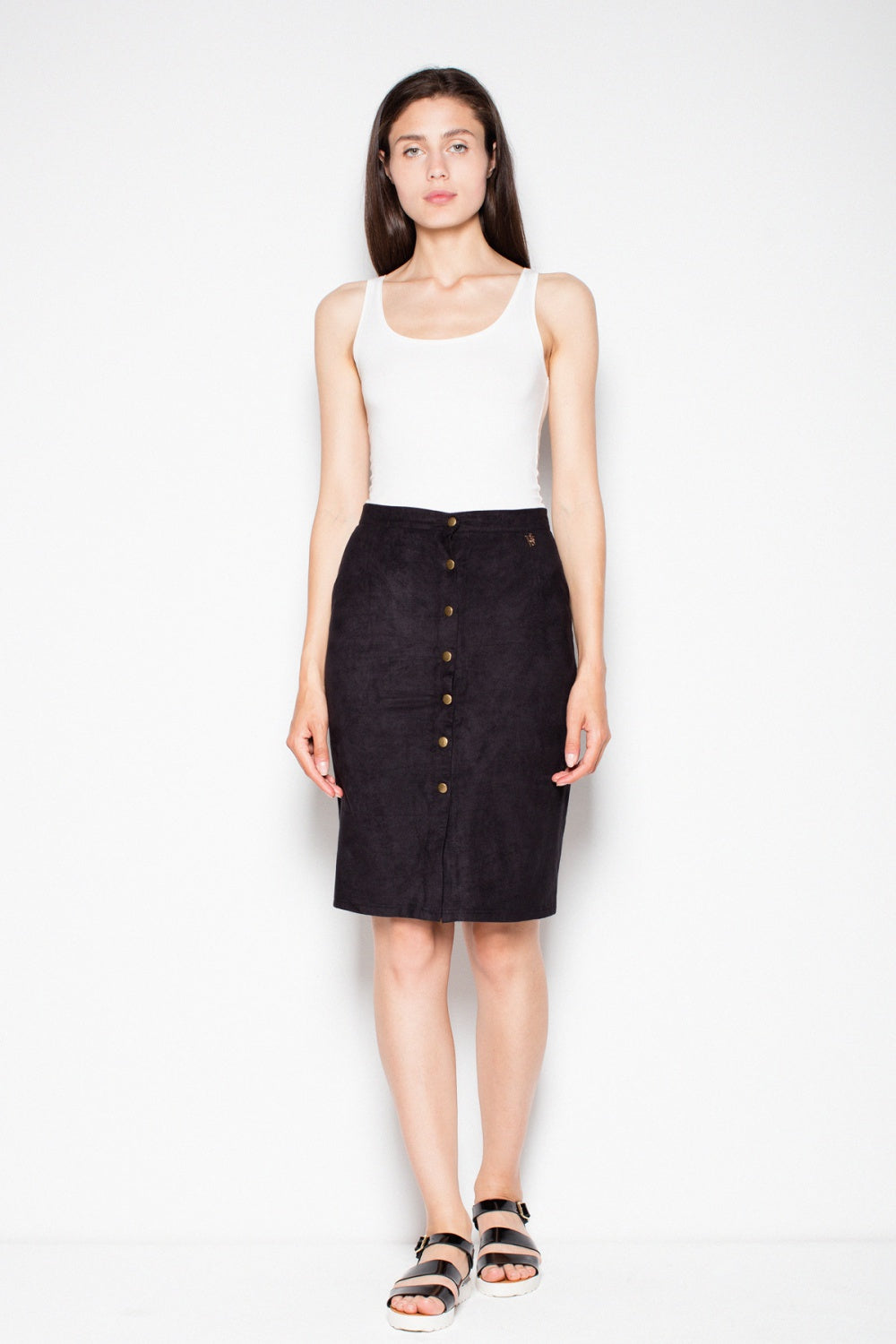 Suede skirt