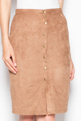 Suede skirt