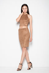 Suede skirt