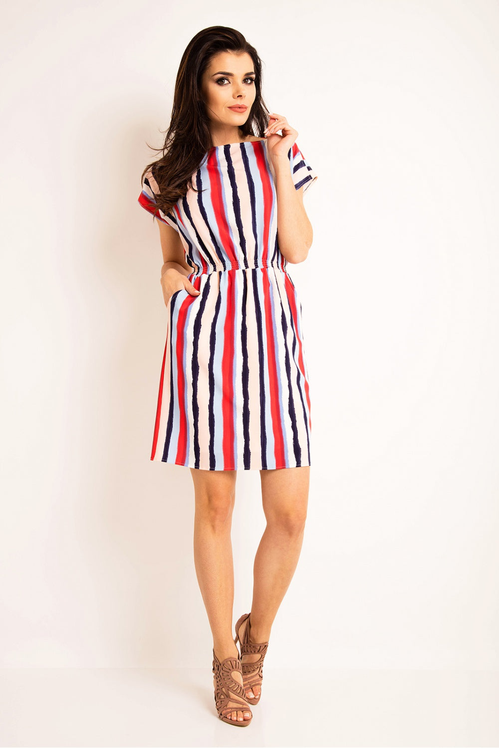 Wide-sleeve dress
