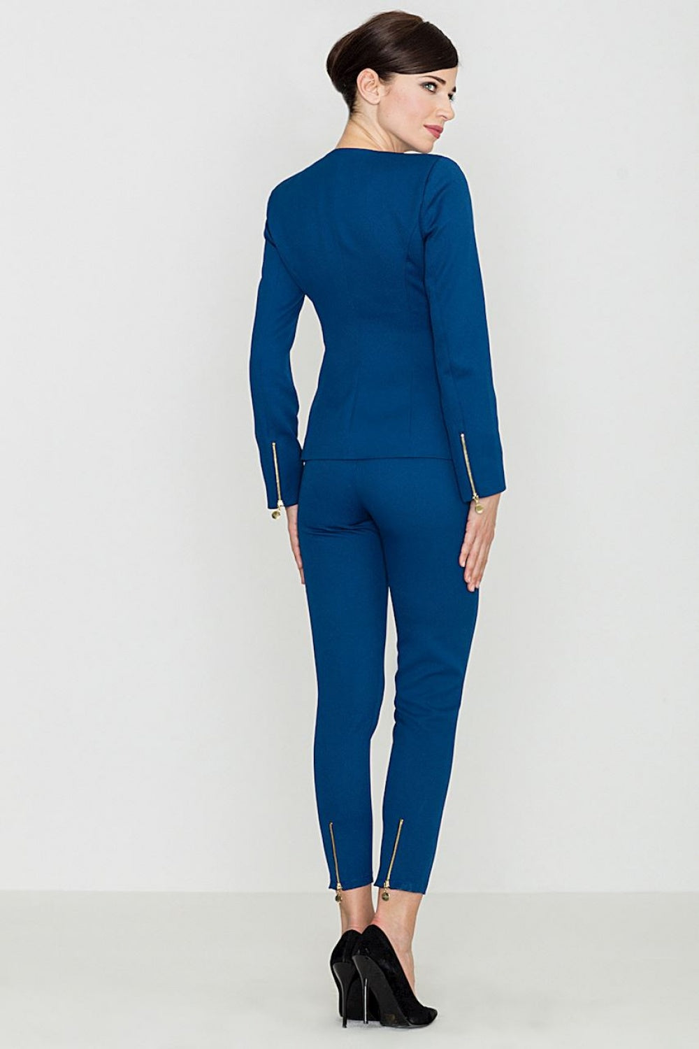 Embossed trousers