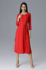 Topstitched dress
