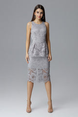 Lace evening dress