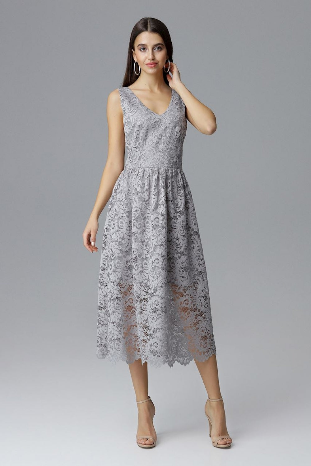 Lace evening dress