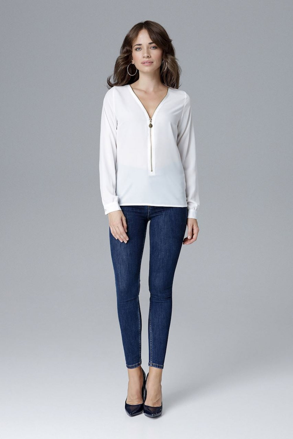 Zippered blouse