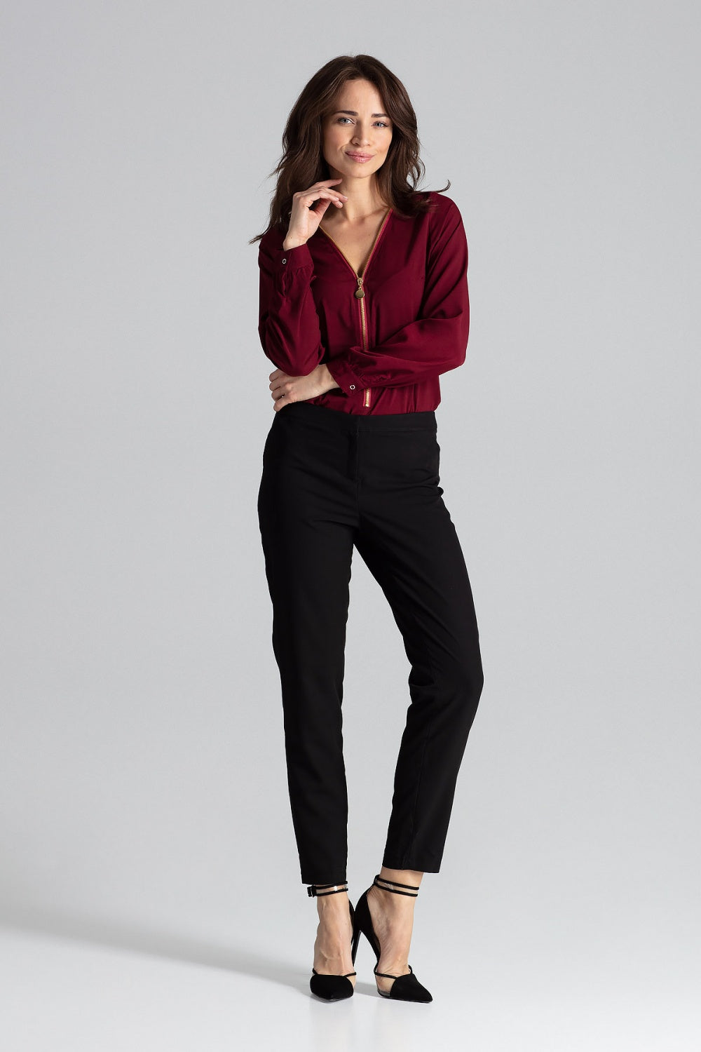 Zippered blouse