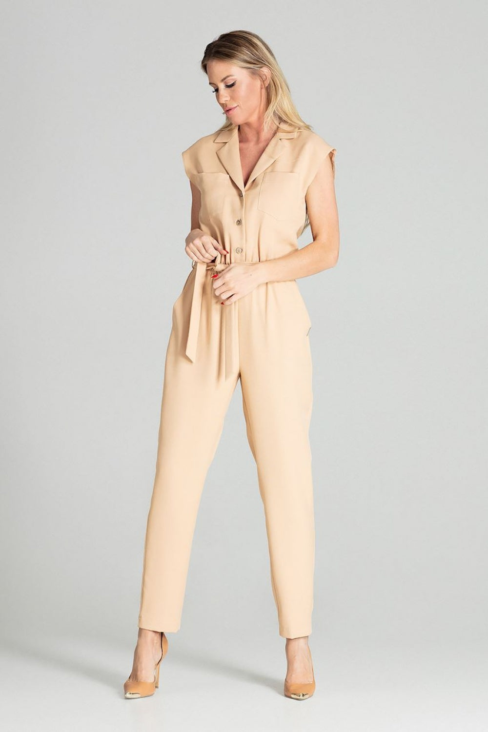 Beige playsuit