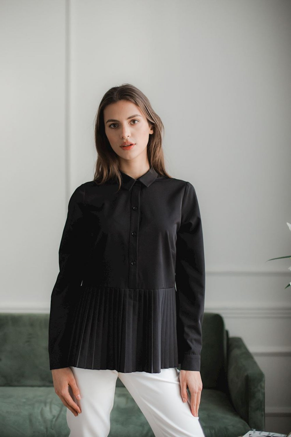 Pleated blouse