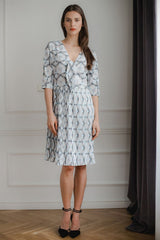 Pleated cocktail dress