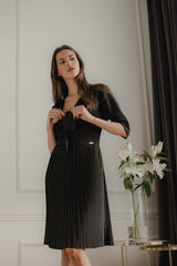 Pleated cocktail dress