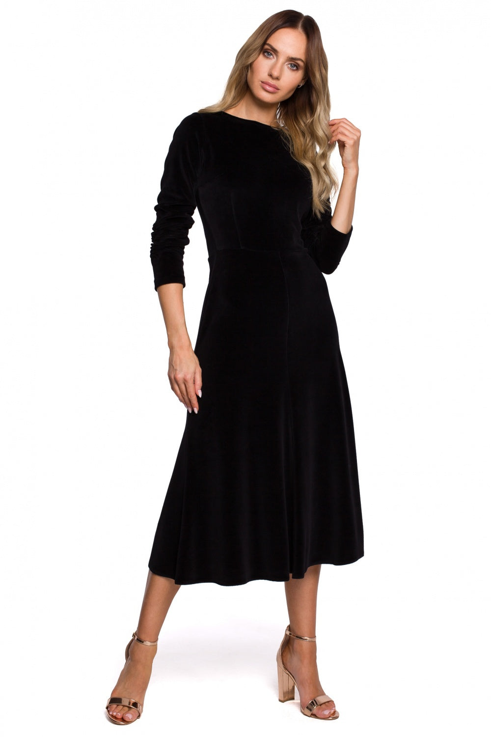 Pleated evening dress
