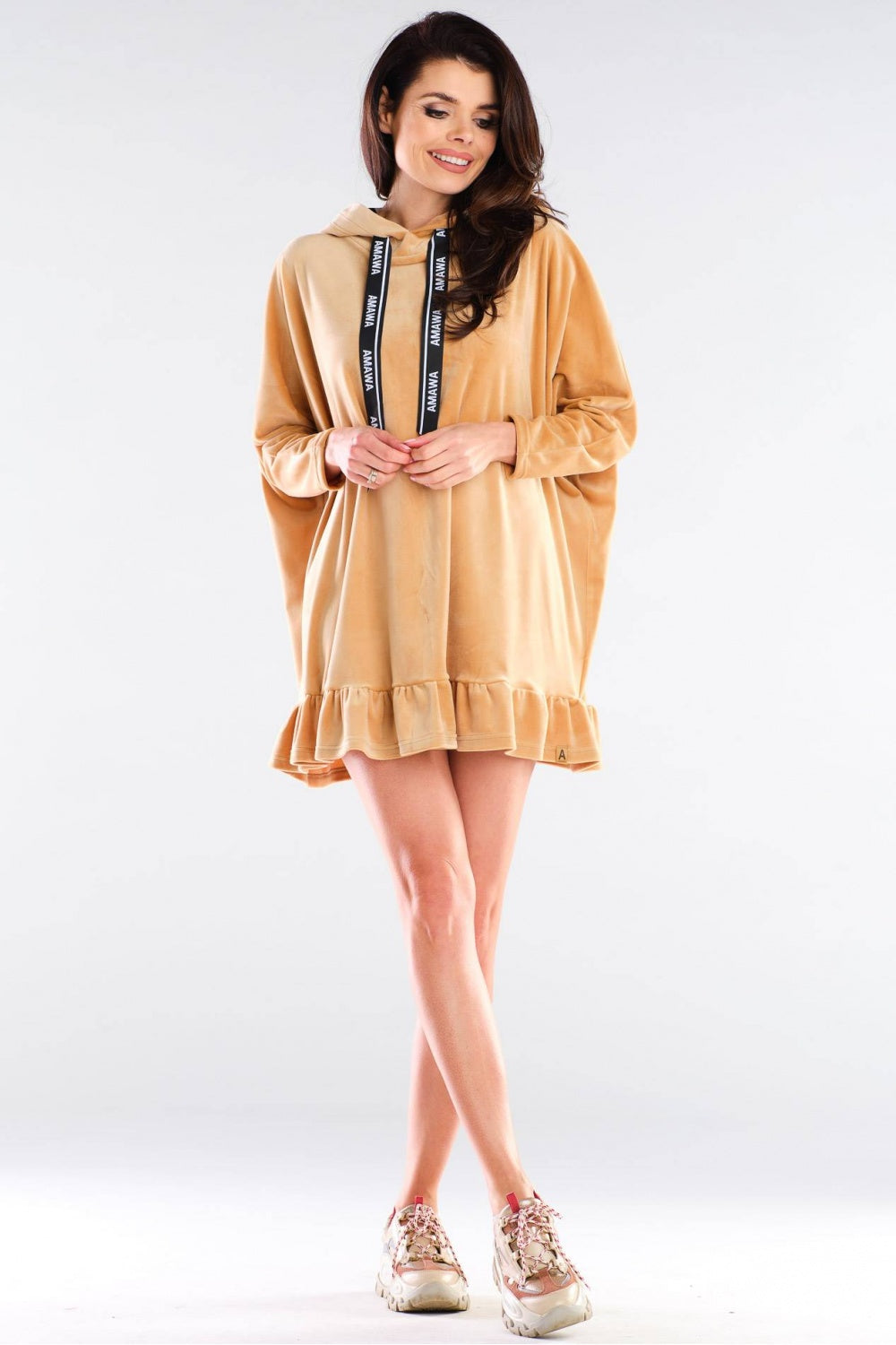 Hooded oversized dress