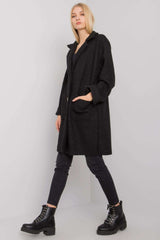 Red bouclé coat