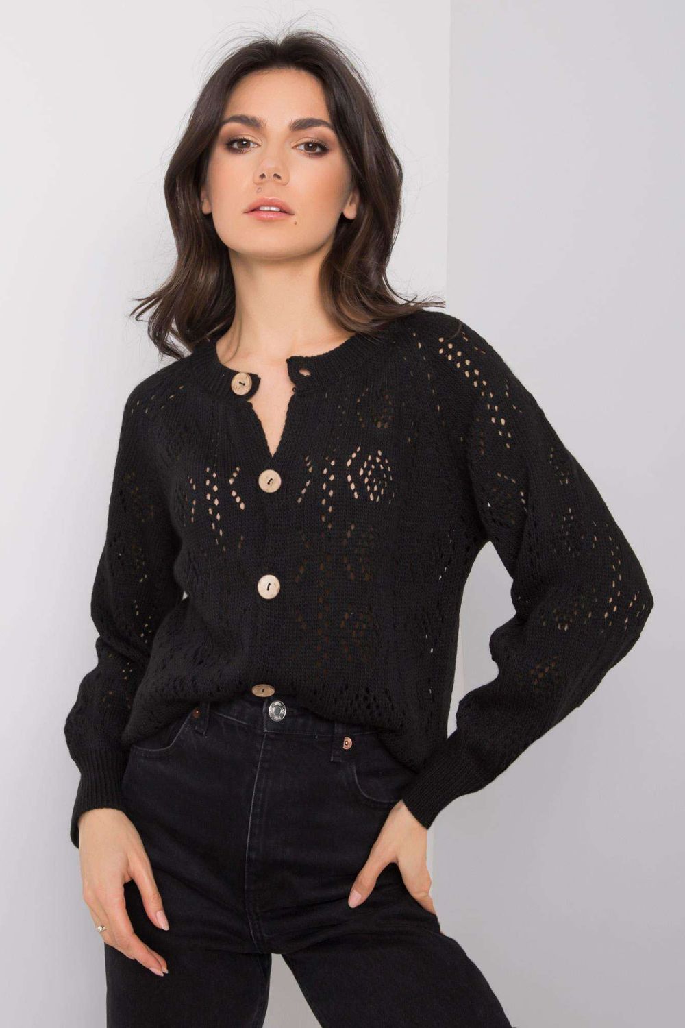 Black cardigan