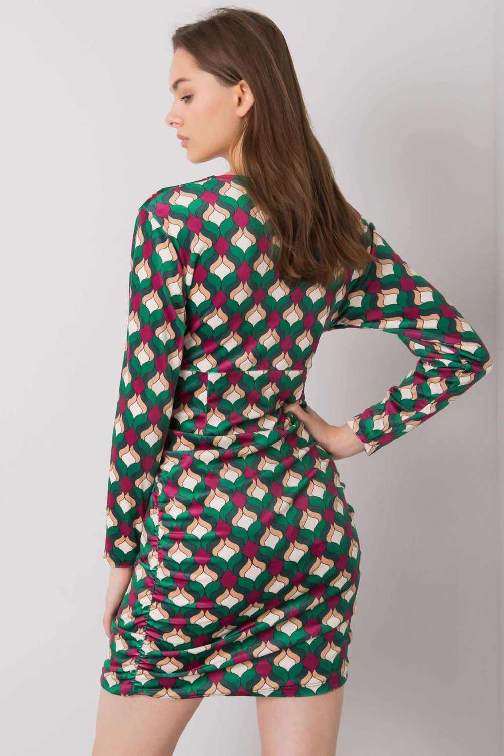 Green velour dress
