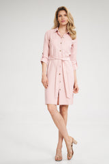 Blue shirt dress