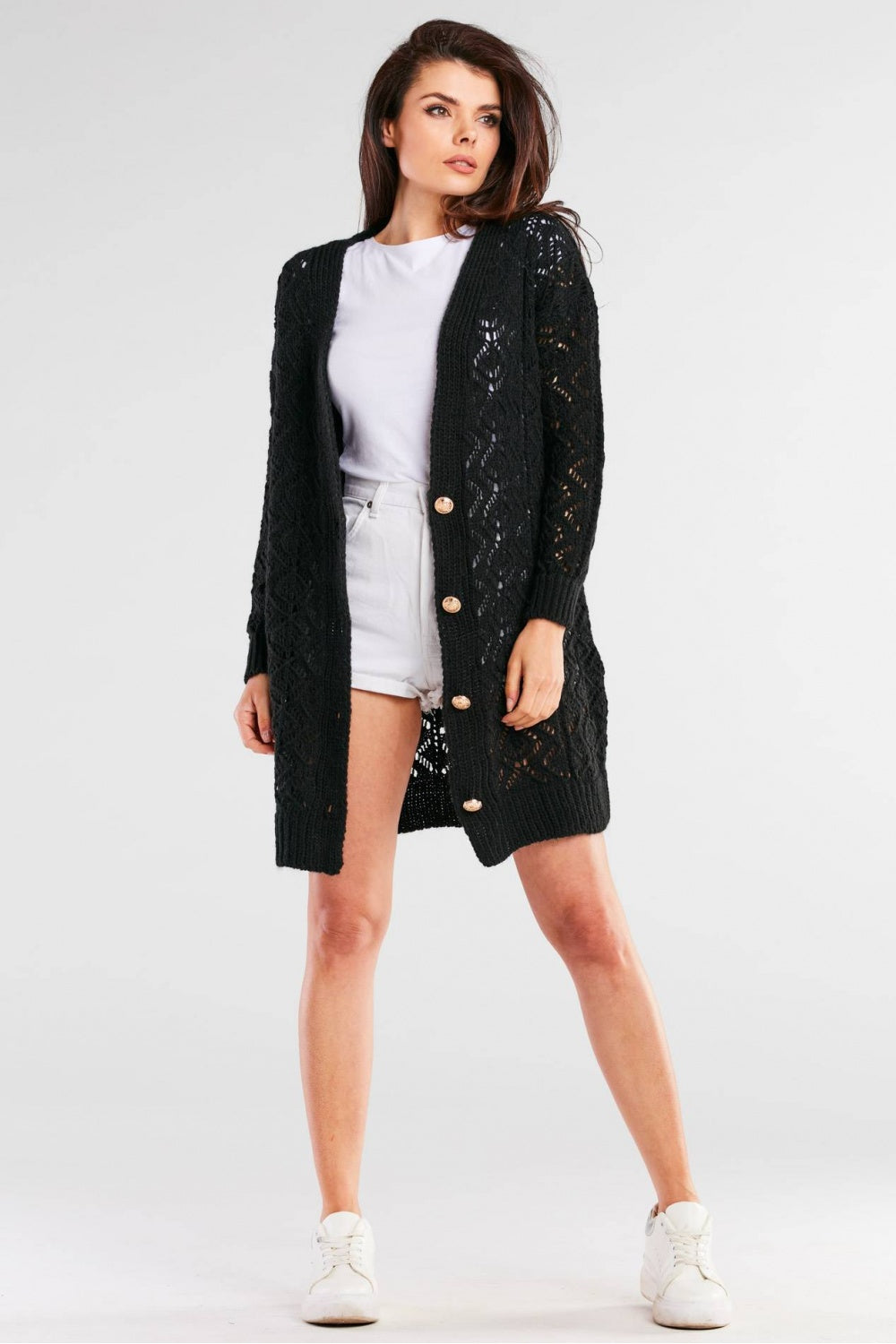 Black loose cardigan
